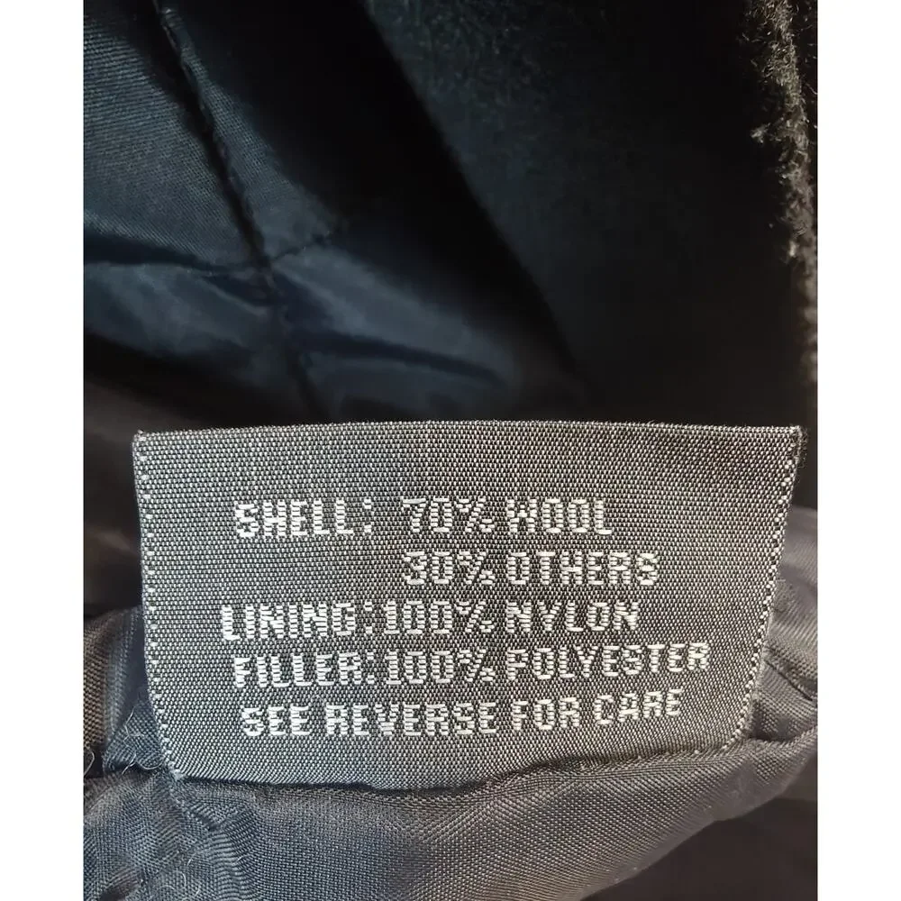 Koman Sport U.S. 760N Men's Black Wool Blend Peacoat Jacket XL Double Breasted